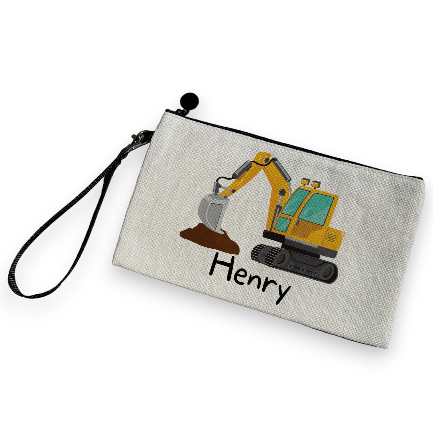 Personalised Digger Pencil Case, Gift For Kids, Back To School Supplies for Teacher, Thank You Gift for Construction Lovers Stationary