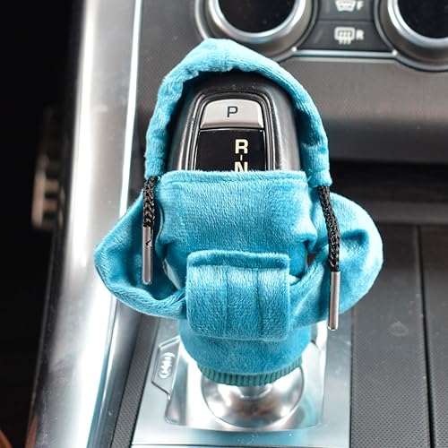 Atlodas Sudadera con capucha para palanca de cambios de automóvil, accesorios interiores automotrices, divertida funda de palanca de cambios de