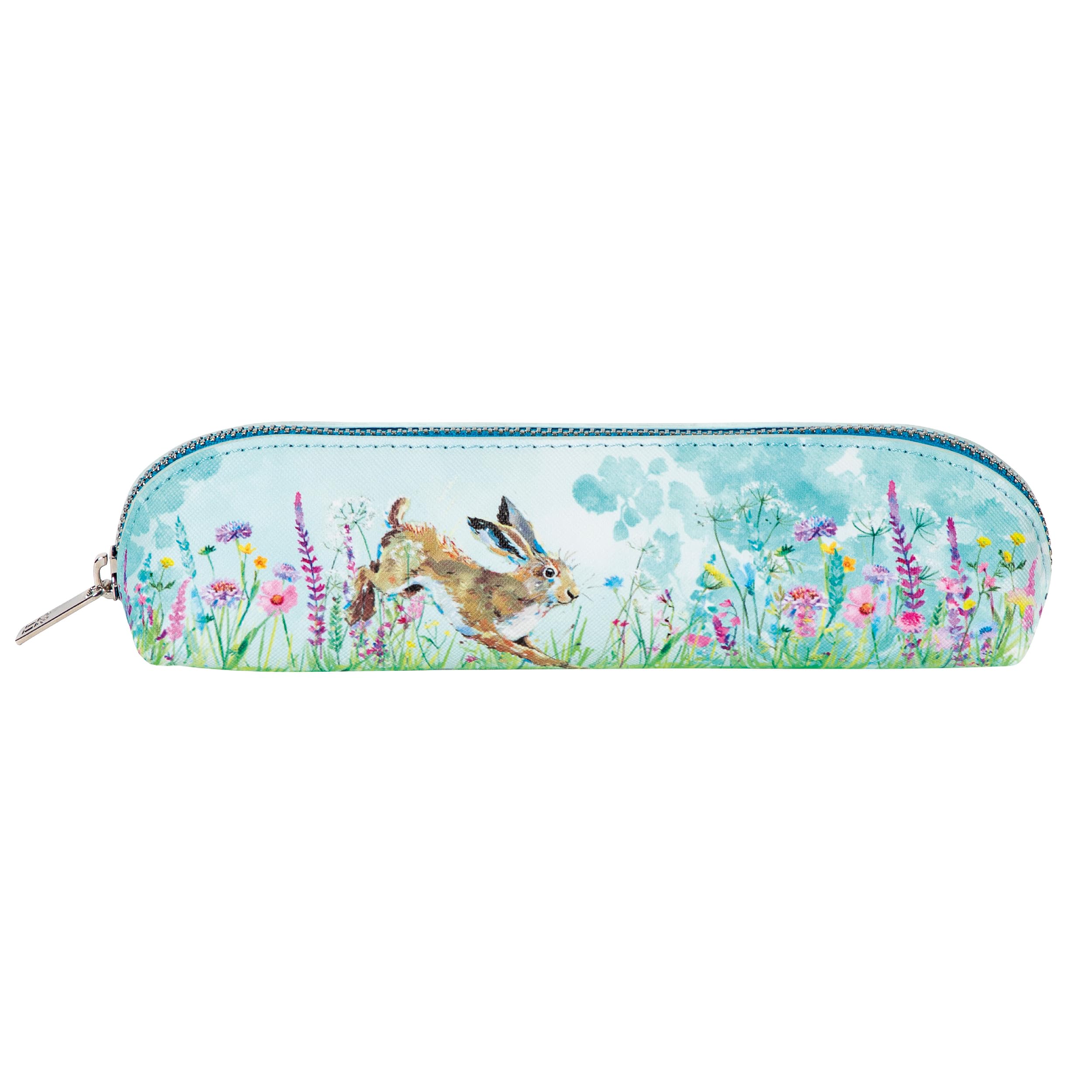 Wildlife Deluxe Slim Pencil Case – Animal Zip Pencil Pouch for Pens, Pencils & Stationery – Slim School & Office Pencil Case 220 × 60 × 60 mm