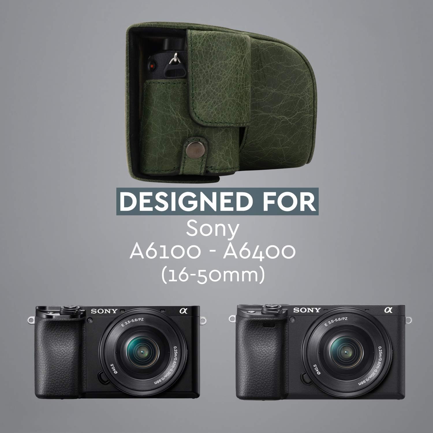 Free Shipping Over $50 MegaGear Ever Ready Genuine Leather Camera Case Compatible with Sony Alpha A6100, A6400 (16-50mm) 🔥 Cashback up to 70% MegaGear Ever Ready Genuine Leather Camera Case Compatible with Sony Alpha A6100, A6400 (16-50mm)