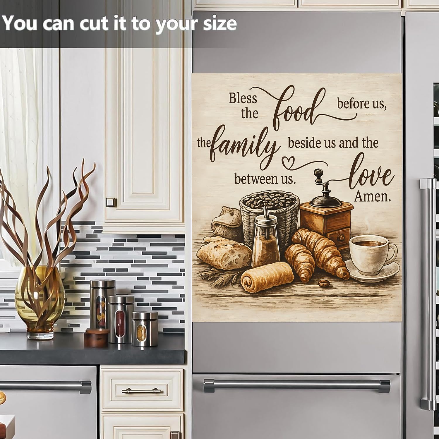 Dishwasher & Refrigerator Magnetic Sticker Cover Panel Decal - 23"x26" Waterproof Decorative Magnet for Kitchen Appliances, Reusable Fridge Door Cover, Home Decor Stickers