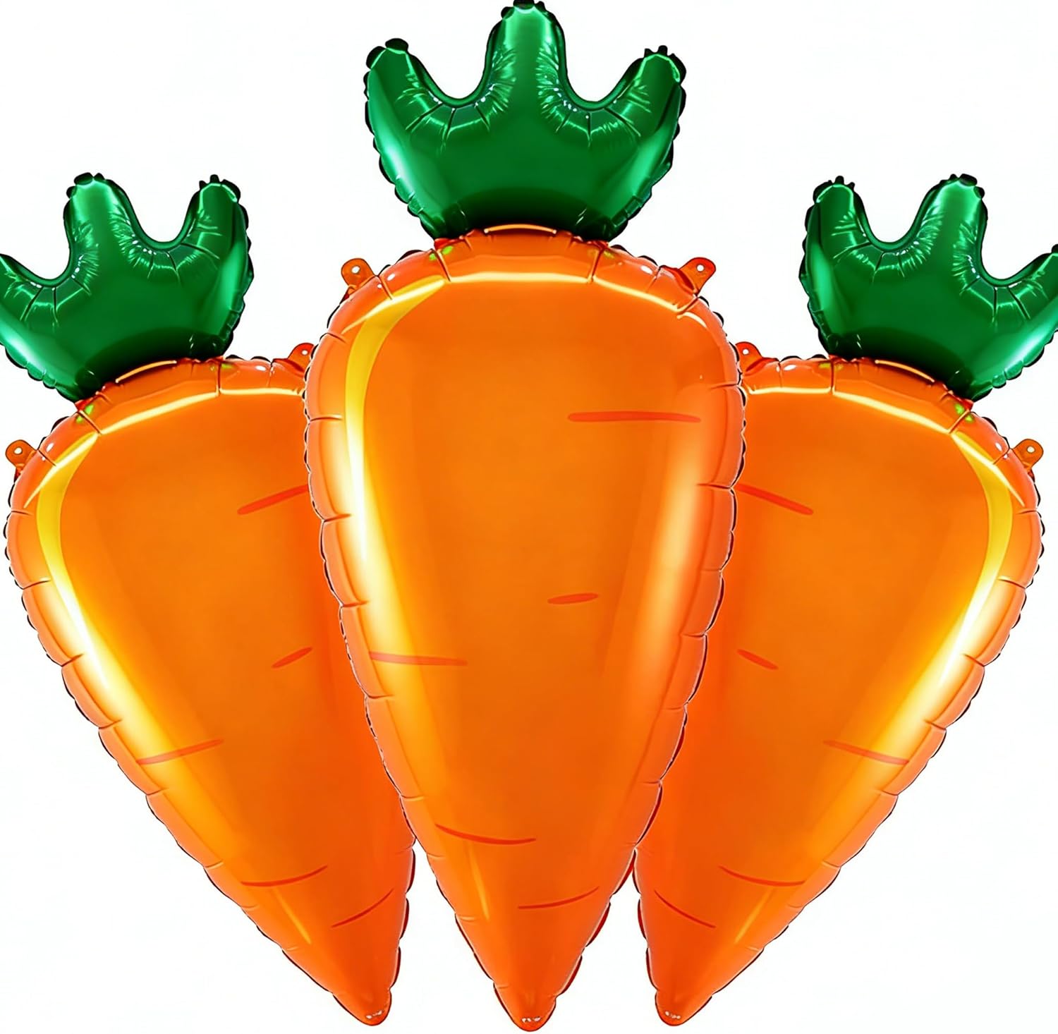 Easter Carrot Balloon Set 3PCS 36in Large Foil Carrot Decorations for Easter Party Spring Celebration Egg Hunt Home Decor and Photo Backdrops