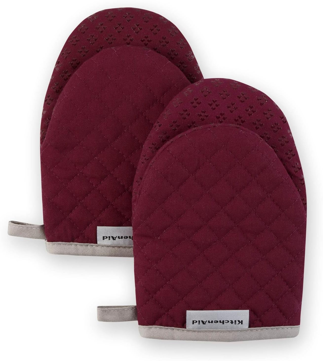 KitchenAid Asteroid Mini Oven Mitt Set, 5.5"x8", Blue Willow, 2 Piece
