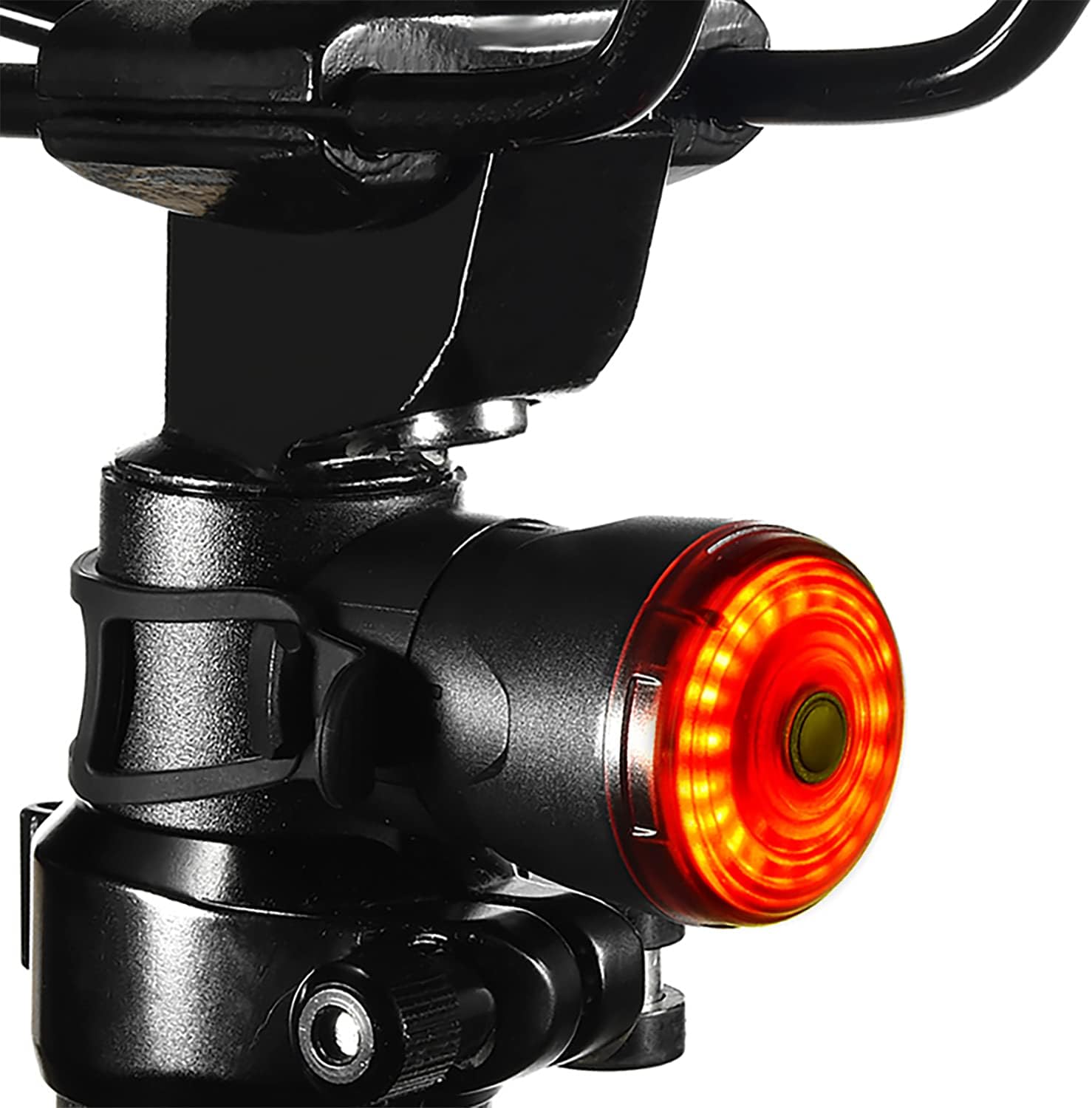 Smart Bike Tail Light, IVKEY Brake Sensing Rear Lights, Auto On/Off Sensor USB Rechargeable, Ultra Bright Red LED Warning, IP65 Waterproof, 6 Flashing Modes for Road Night Riding Cycling Accessories.