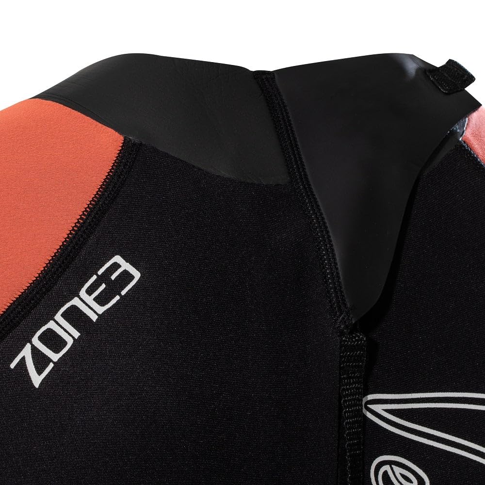 2024 Zone3 Mens Venture Back Zip Swim Wetsuit WS22MVEN101 - Black/Orange