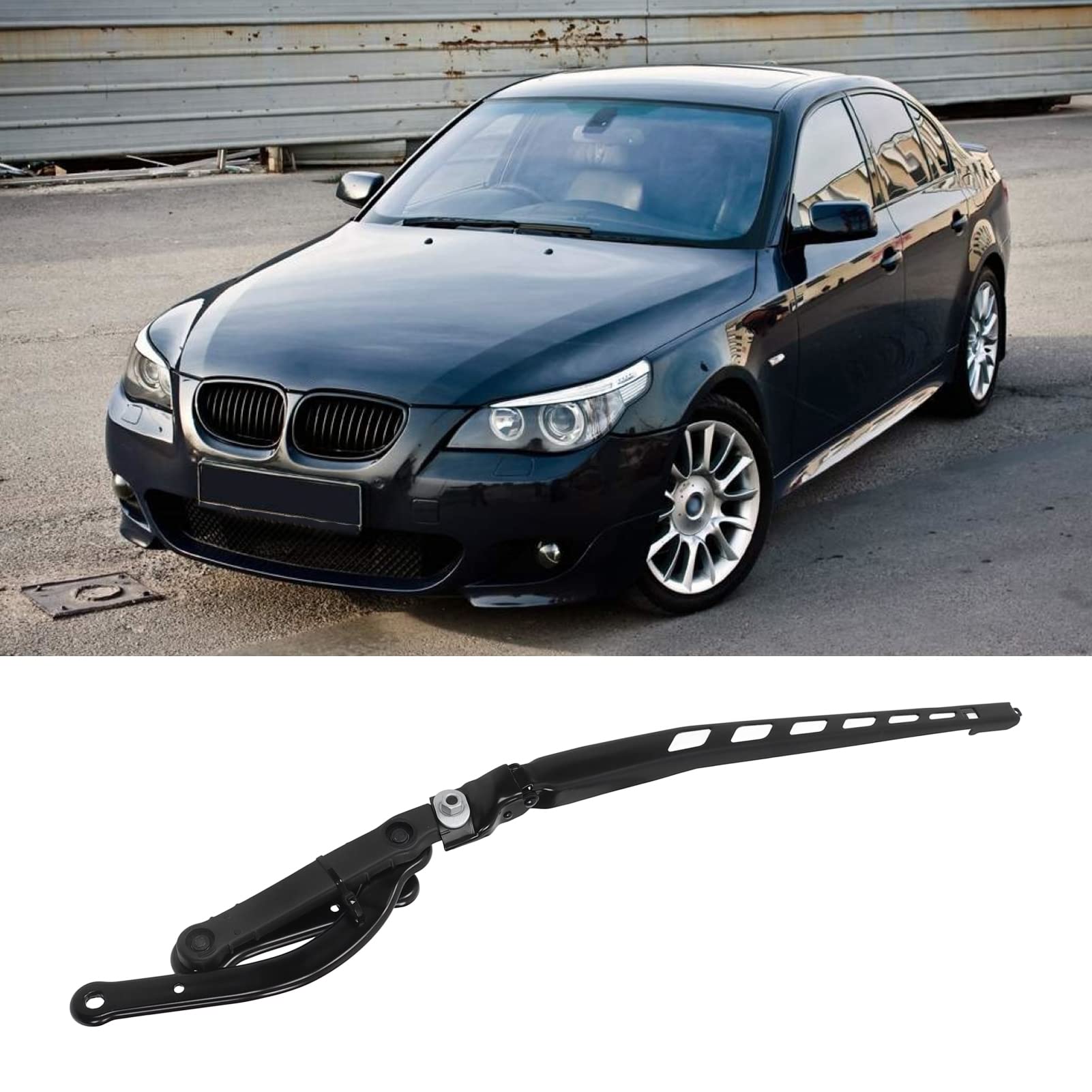 Bras D'essuie-glace Avant Droit Avec Cache – Compatible BMW Série 5/6 (E60, E61…), Référence 6161718536