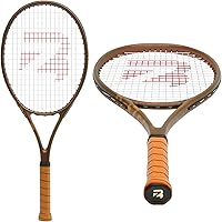 BatZoom Lightweight Graphite Tennis Racket for Beginners & Adults - Oversized 105 sq in Head, Shock Absorption, Comfort Grip & Carrying Bag