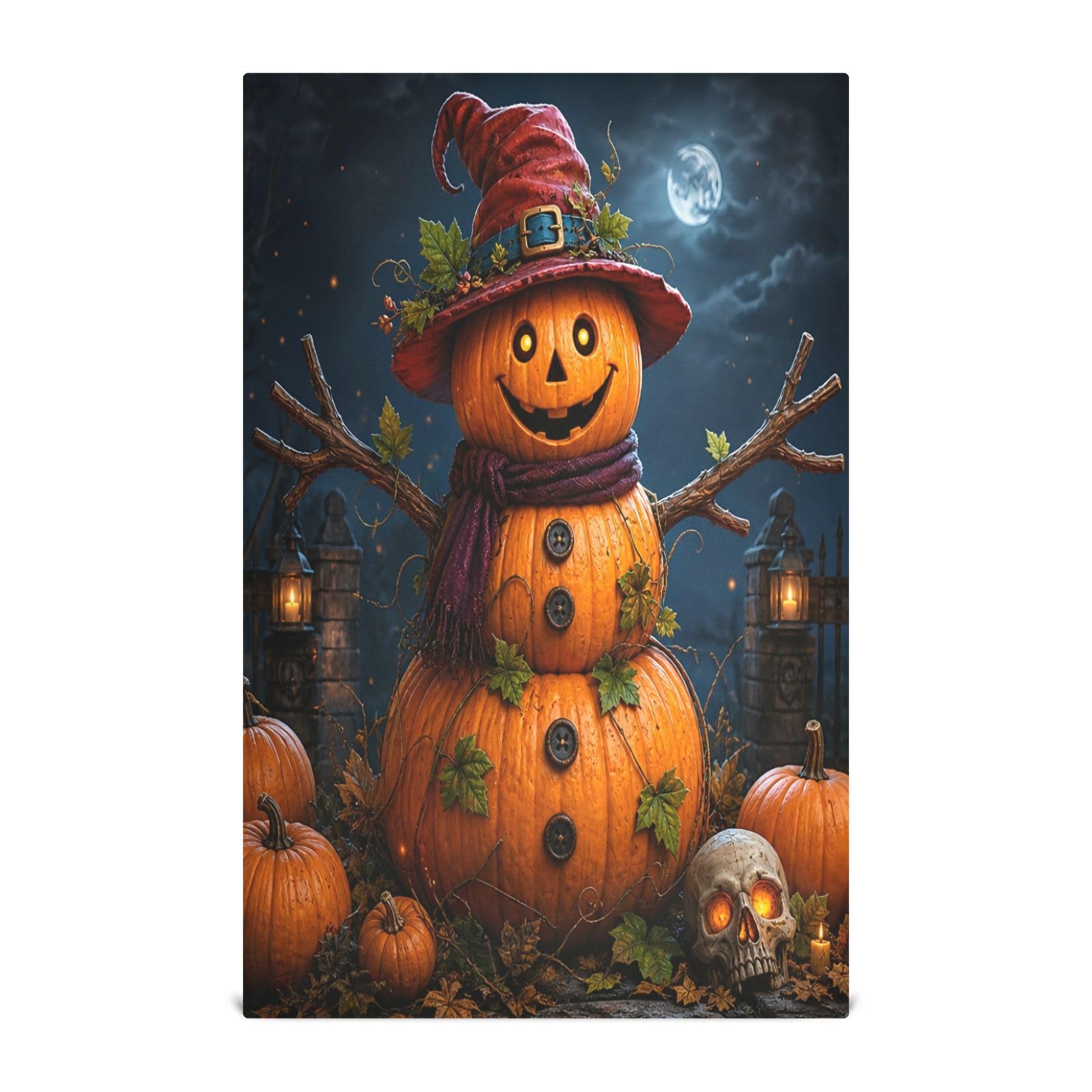Cgiub Halloween Tea Towels for Kitchen 4pcs Soft Kitchen Towels Absorbent & Quick Drying Dish Cloth for Household & Cleaning, 71.1x45.7cm