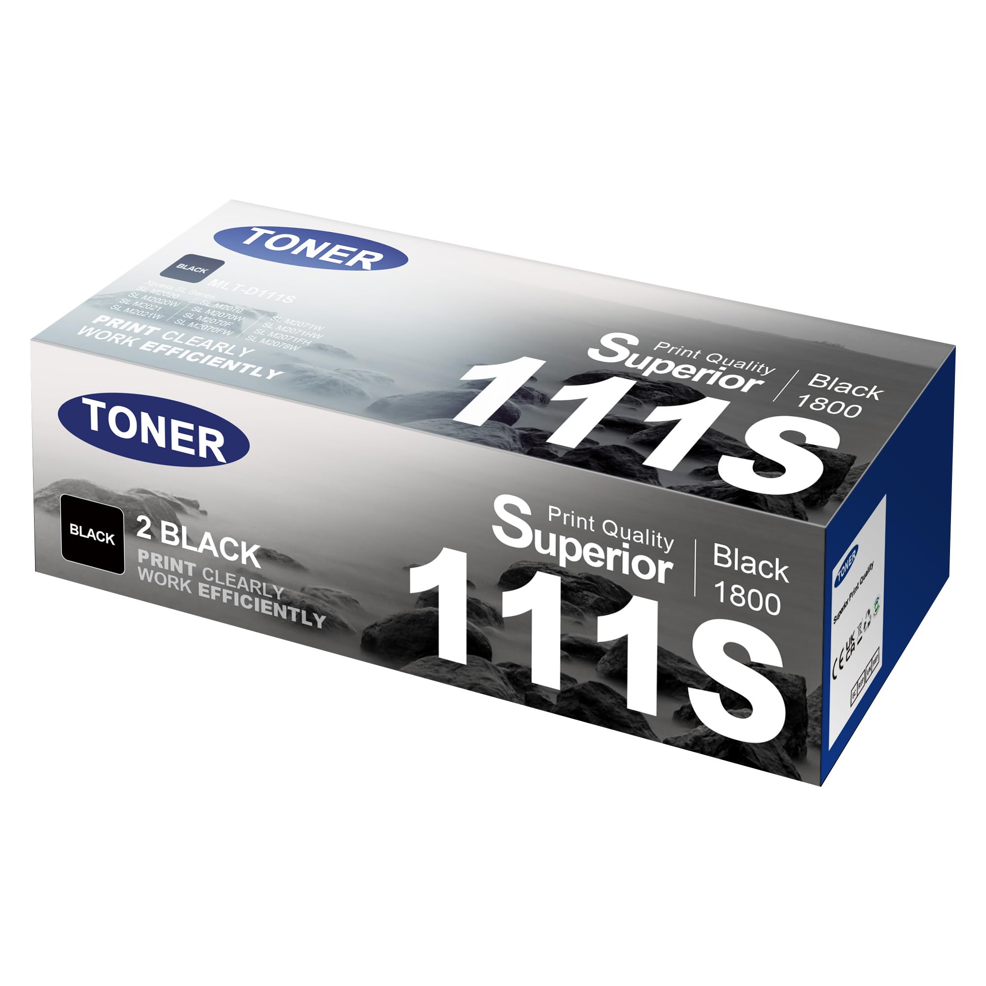 2er-Pack MLT-D111S Toner Schwarz Kompatibel für Samsung MLT D111S für Samsung Xpress M2070w Toner für Xpress M2070w M2026w M2026 M2070fw M2020 M2020w M2022w