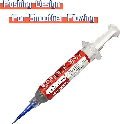 Miniatura 3 de Wonderway Sn63Pb37 - Pasta de soldadura de plomo de estaño de 3614F punto de fusión sin limpieza lata de soldadura para electrónica PCB IC CELLPHONE