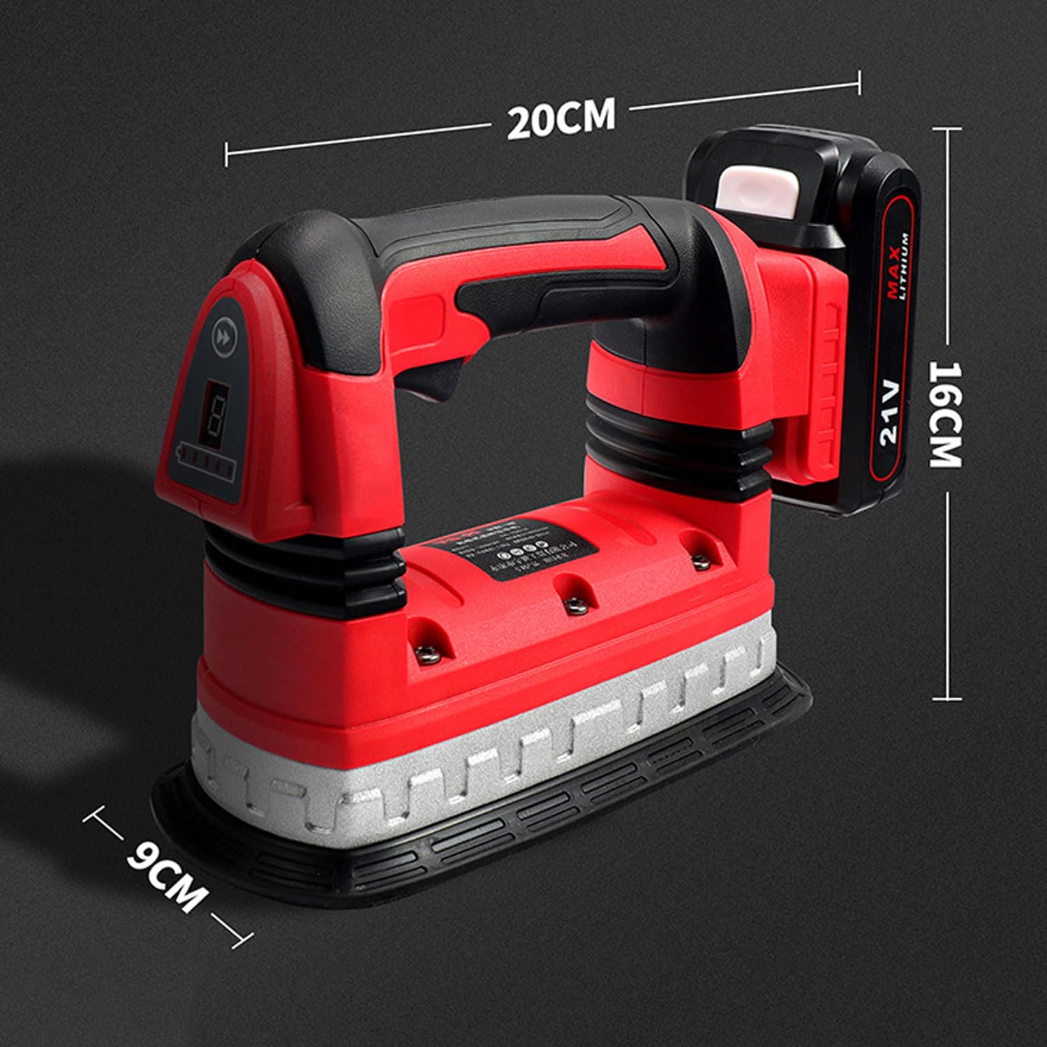 Livellatrice per piastrelle con set di vibrazioni portatile da 14000 giri/min, 6 livelli di regolazione, dimensioni piastrelle da 40-300 cm, 2 batterie incluse, strumento automatico per piastrellatura