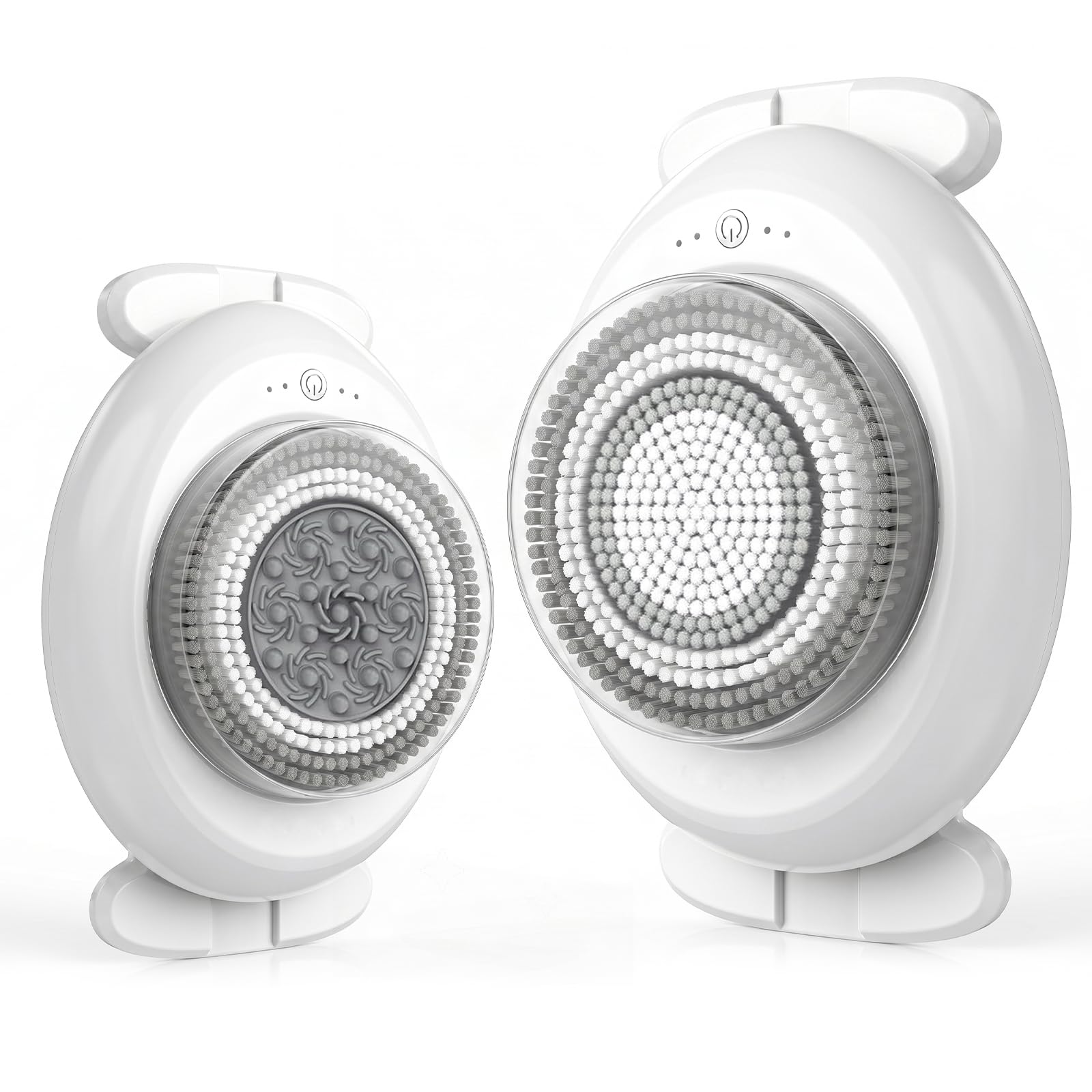 Hiqufet Electric Back Scrubber for Shower, Adjustable Height Shower Back Scrubber Wall Mounted, 4-Speed & 3 Replaceable Brush Heads, IPX7, Hands-Free Back Cleansing and Exfoliating Brush