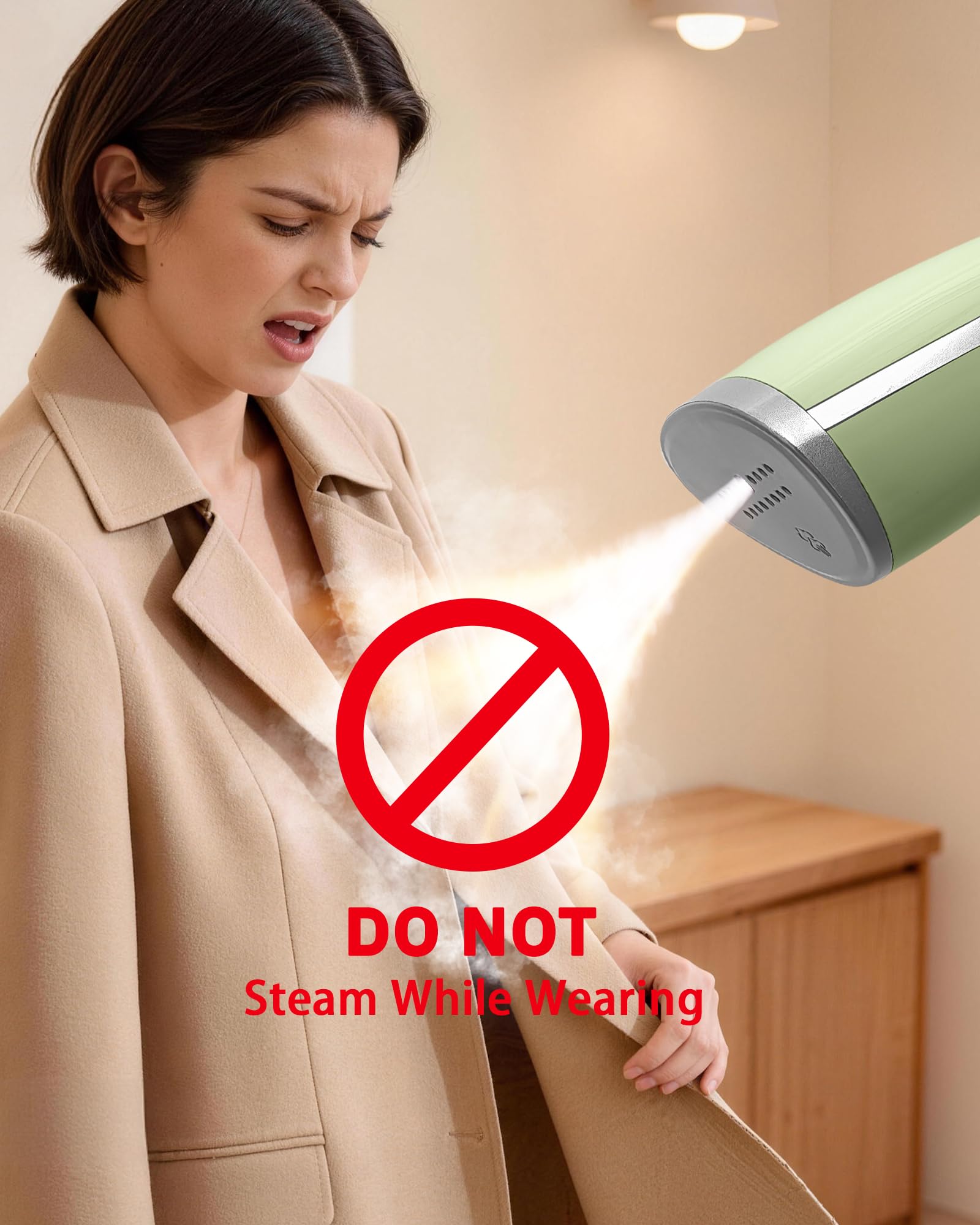 OGHom Portable Travel Handheld Steamer for Clothes, Garment Wrinkle Remover view 8