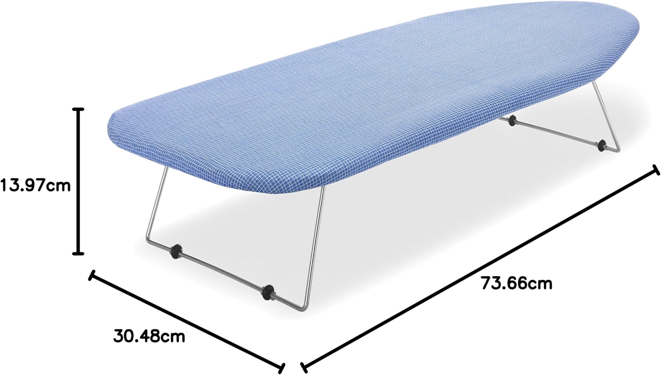 Whitmor Tabletop Ironing Board - Scorch Resistant Cover - Blue