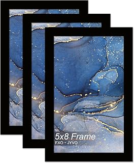 Fxojyvo 5x8 Picture Frame Set of 3 for Photo Poster Horizontally/Vertically