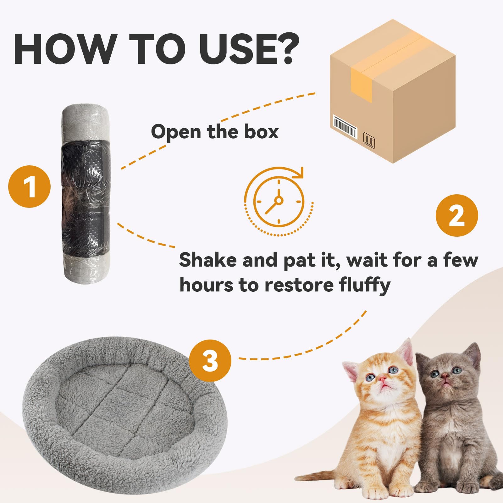 Enjoying Plush Cat Bed Mat Diameter 40 cm Round Pad with Pillow Around for Small Medium Dogs Cats Relying/Curling Sleep Warm Cat Cushion for Crates Antiskid Bottom - Image 4