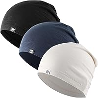 WTACTFUL 3-Pack Slouchy Beanies for Men & Women - Ultra-Soft Breathable Viscose Skull Caps for All-Day Comfort