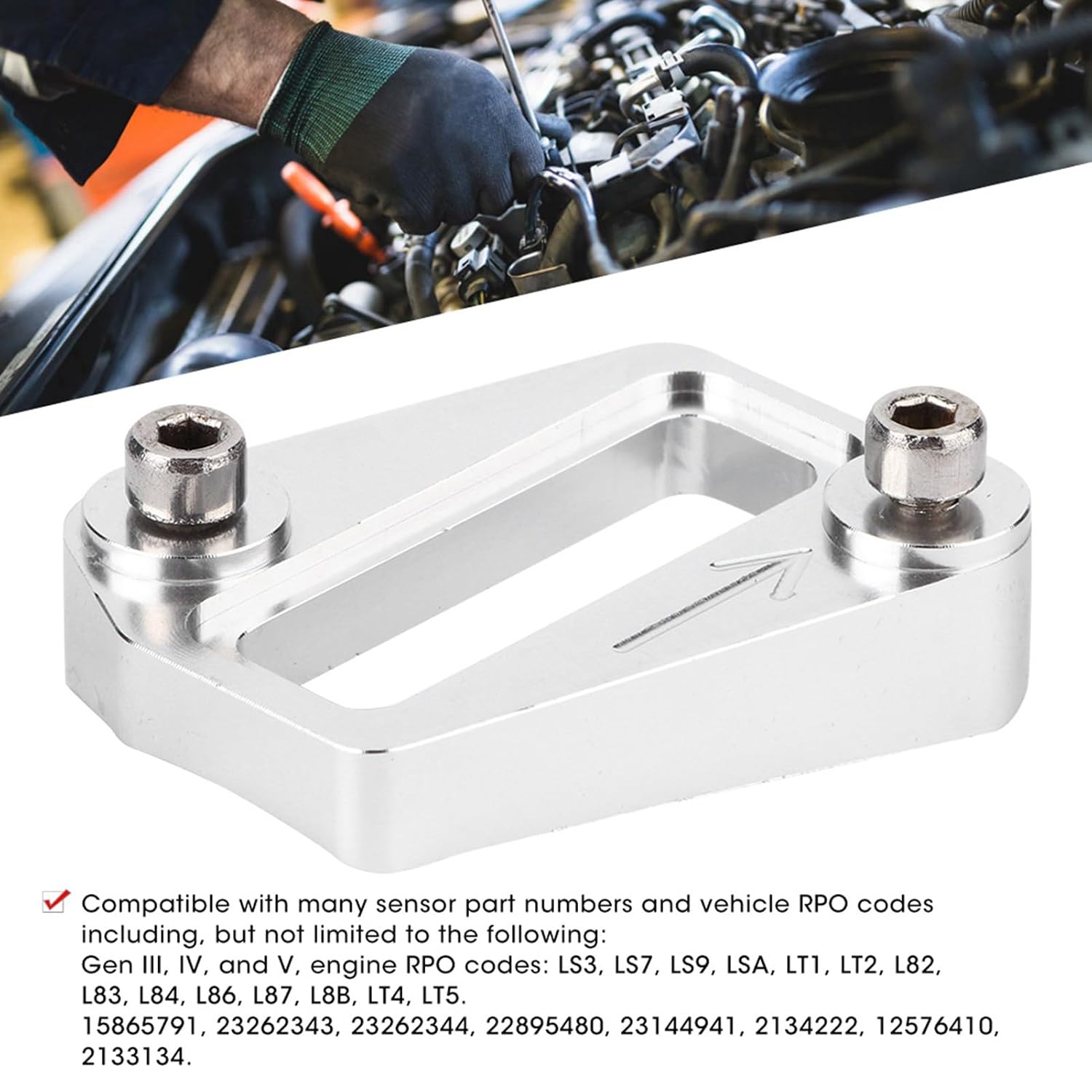 MAF Mass Air Flow Weld Bung to Mount Card Slot for 4” Pipe, Aluminum Alloy Maf Sensor, Watertight Automotive Replacement Mass Air Flow Sensors with Screws for LS3, LS7, LS9，LSA, LT1, LT2