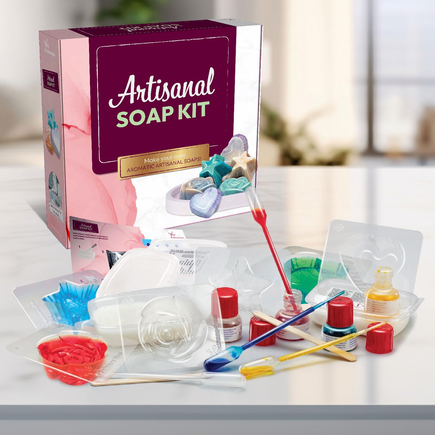 Science4you Kit per la Produzione di Saponi Artigianali - Crea i Tuoi Saponi con questo Kit Artigianale, Crea 3 Diversi Saponi Profumati, Kit di Artigianato Educativo, Regali Artigianali per Adulti