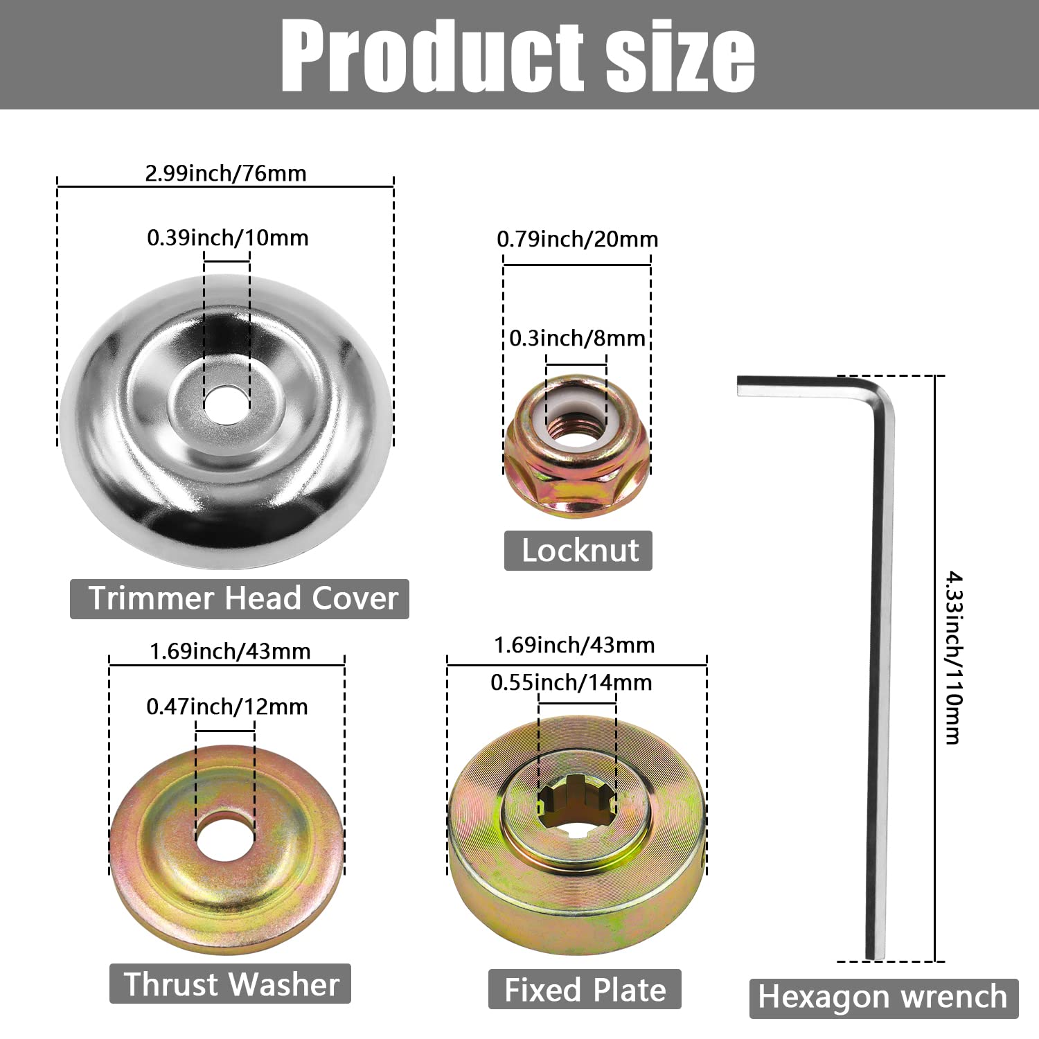 Dado Lama M10x1.25 Sinistro Per Decespugliatore - Universale Per Trimmer E Tosaerba - Foto 9