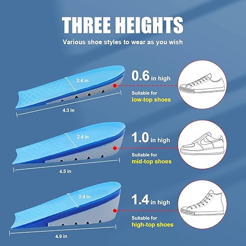 Miniatura 6 de Medio cojín que aumenta la altura, estilo para hombres y mujeres, Azul