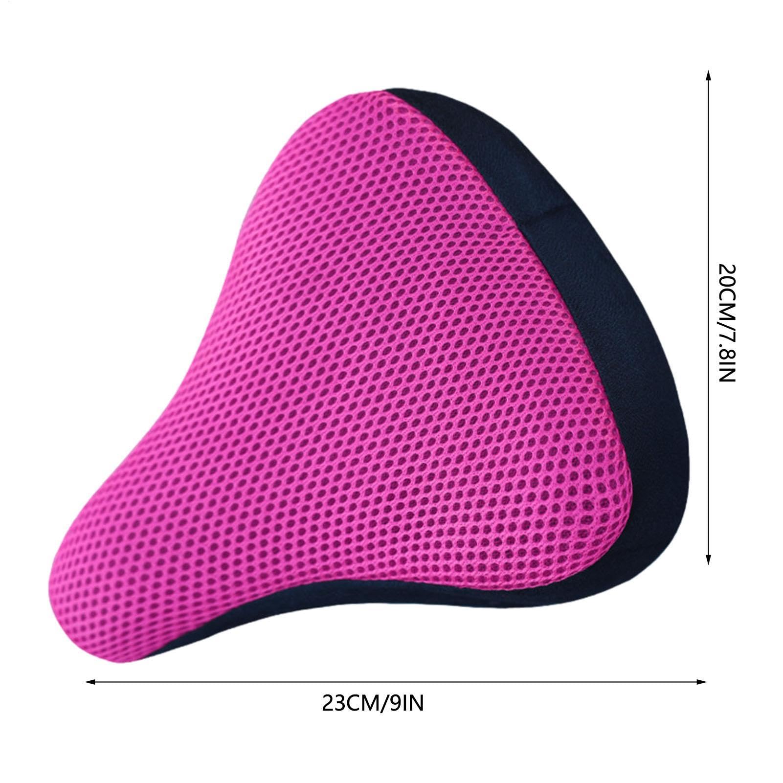 Copri Sedile Per Biciclette – Coprisella Imbottito E Traspirante | Cuscino Ergonomico Antiscivolo Per Veicoli Stradali, Biciclette, Rosa Acceso, 20 X 23 Cm