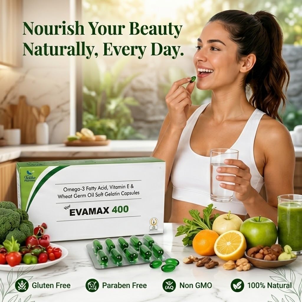 Vitamin E 400 mg Capsules for Face & Hair | 100% Natural Vitamin E Supplement with Vitamin E Oil | Supports Healthy Skin, Hair & Nails | Paraben Free | Softgel Capsules — Amazon image 4