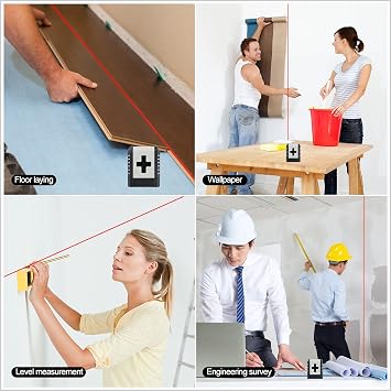 Laser Level 50 Feet, LEERCHUANG Self Leveling Laser Level for Picture Hanging, Red Lazer Leveler Tool with 360 Magnetic Base, Vertical Horizontal Cross-Line Laser Level Pouch & Battery Included...