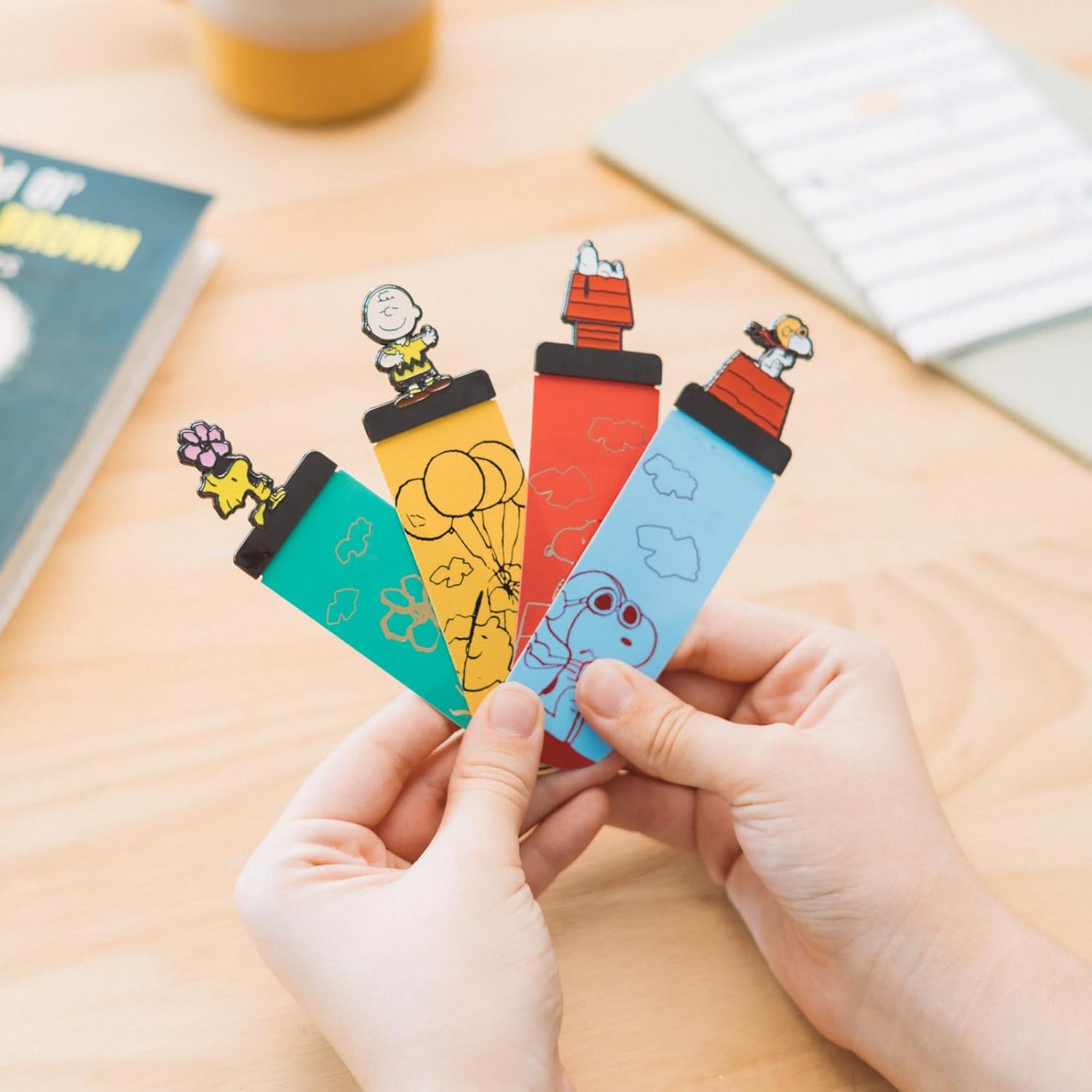 Grupo Erik Snoopy Bookmark Set - 4 Piece Peanuts Snoopy Book Accessories