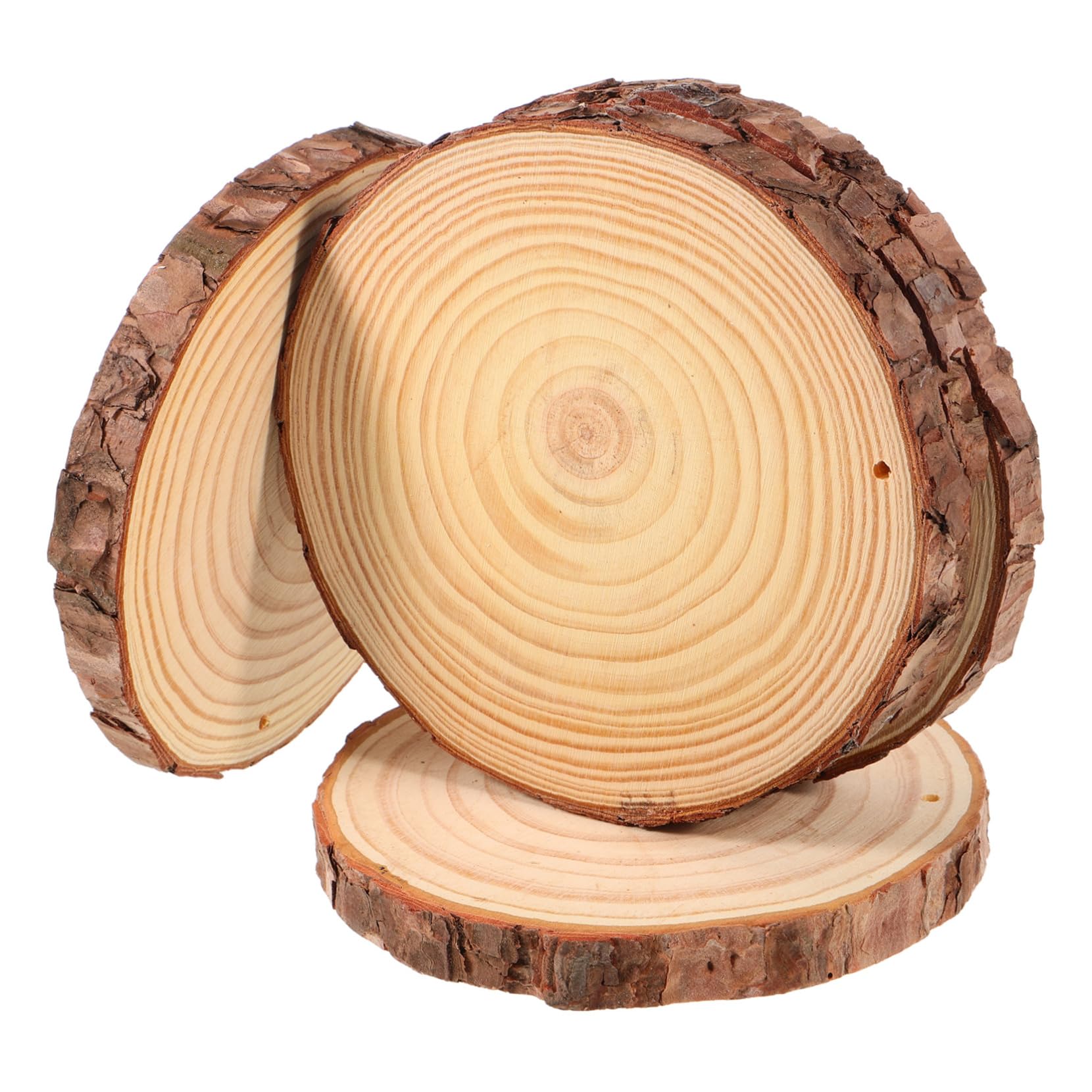5piezas Decoración De Madera Rodajas De Madera Sin Terminar Discos Redondos De Para Manualidades Para Pintar Posavasos Decoración Rústica Hogar y Accesorios De Fotografía