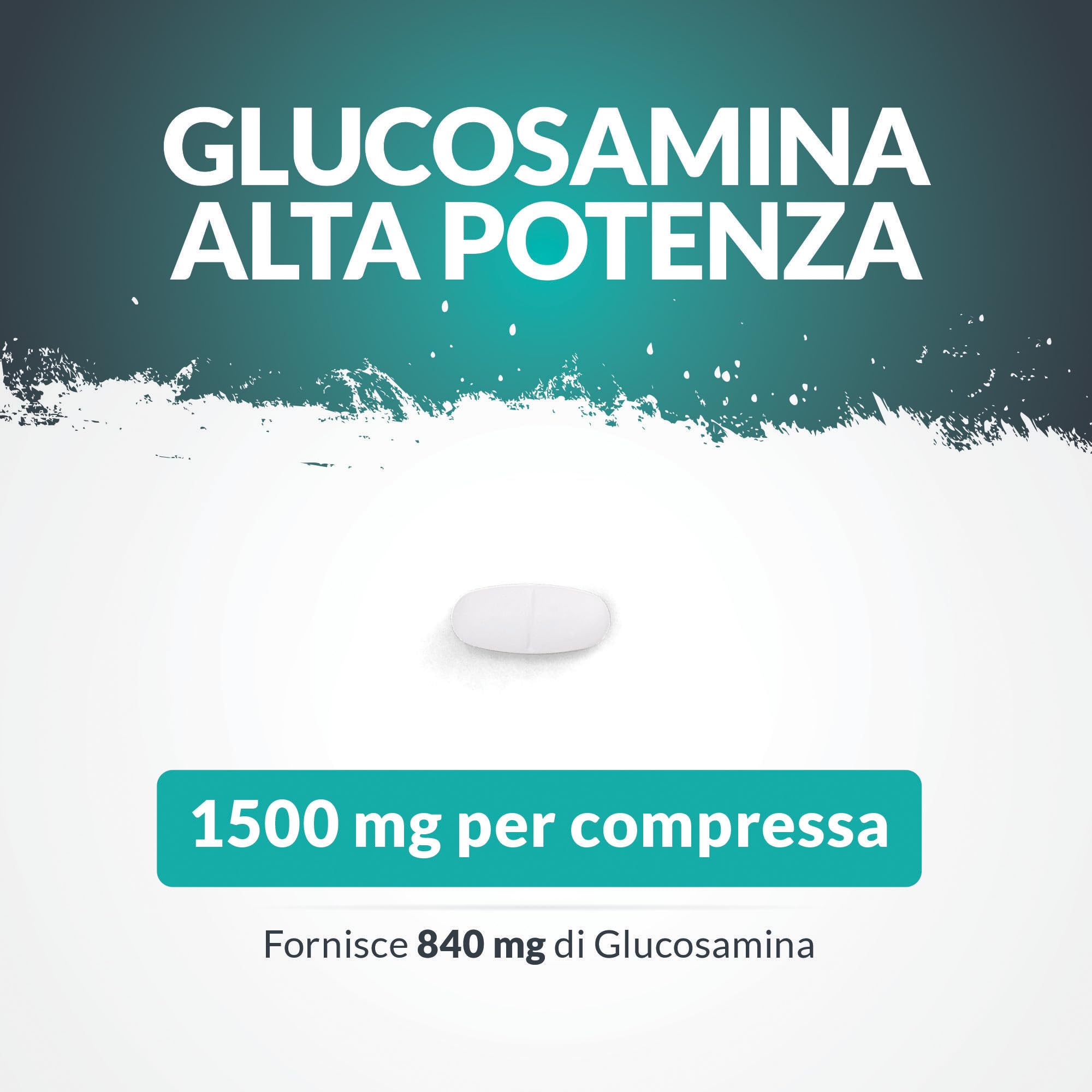 Glucosamina Solfato 1500 mg 2KCl Alto Dosaggio - 365 Compresse non Capsule - 1 Anno di Durata - Integratore per Articolazioni - Prodotto in Europa - Nu U Nutrition