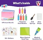 Skillmatics Sand Art Activity - Mess-Controlled DIY Unicorn & Princess Craft Kit with 50+ Colorful Stickers, Creative Arts & Crafts for Kids, Fun Hands-On Activity, Gifts for Ages 4, 5, 6, 7, 8, 9, 10