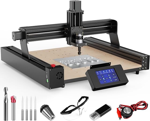 OUYANG CNC Router Machine, 3-Axis CNC Machine TTC 450 Working Area 18.1 x 18.1 x 3.1inch for Engraving, Cutting MDF, Acrylic, Solid Wood, Nylon, PCB, Carbon Fiberboard, etc