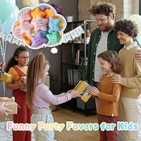 Vista 7 de Libima 30 bolas motivacionales para el estrés con forma de estrella a granel de 2.2 pulgadas, coloridas bolas de espuma para aliviar la ansiedad