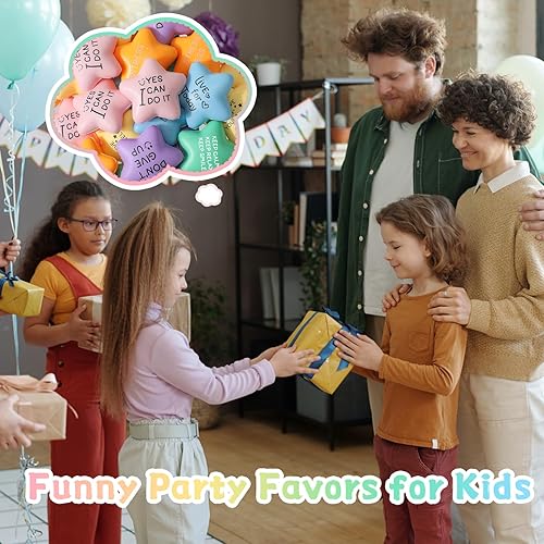 Miniatura 7 de Libima 30 bolas motivacionales para el estrés con forma de estrella para niños y adultos, bola de alivio del estrés de 2.2 pulgadas con citas,