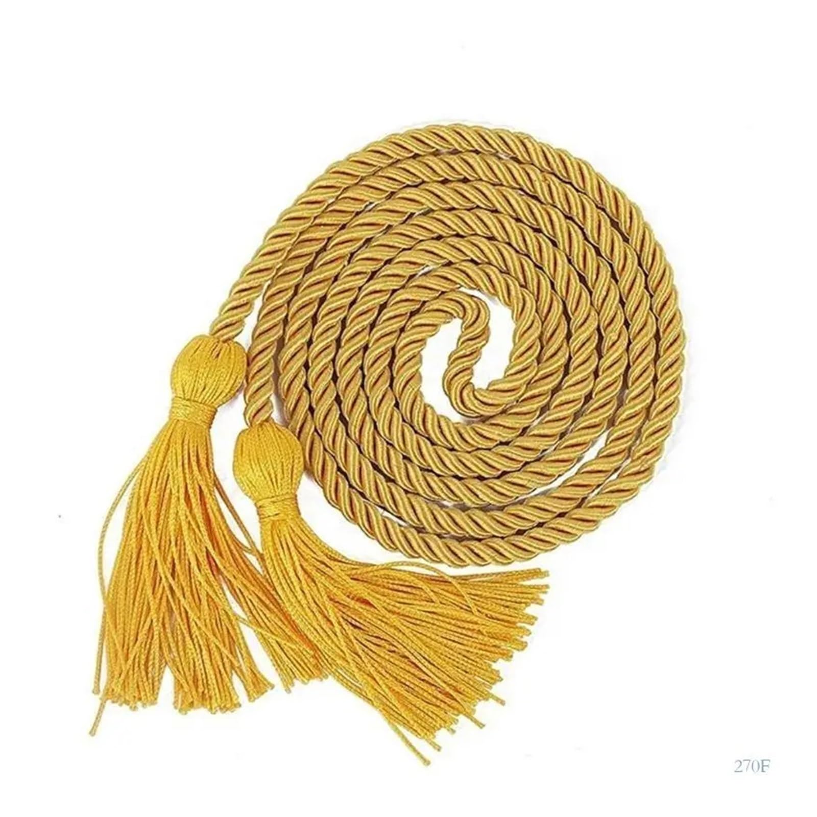 Tassel Graduation 10Pcs Graduation Honor Cords with Matching Tassels, Decorative Grad Cord Tassels for College Graduation Ceremony for Graduate Ceremonies and Memorials(Gold)