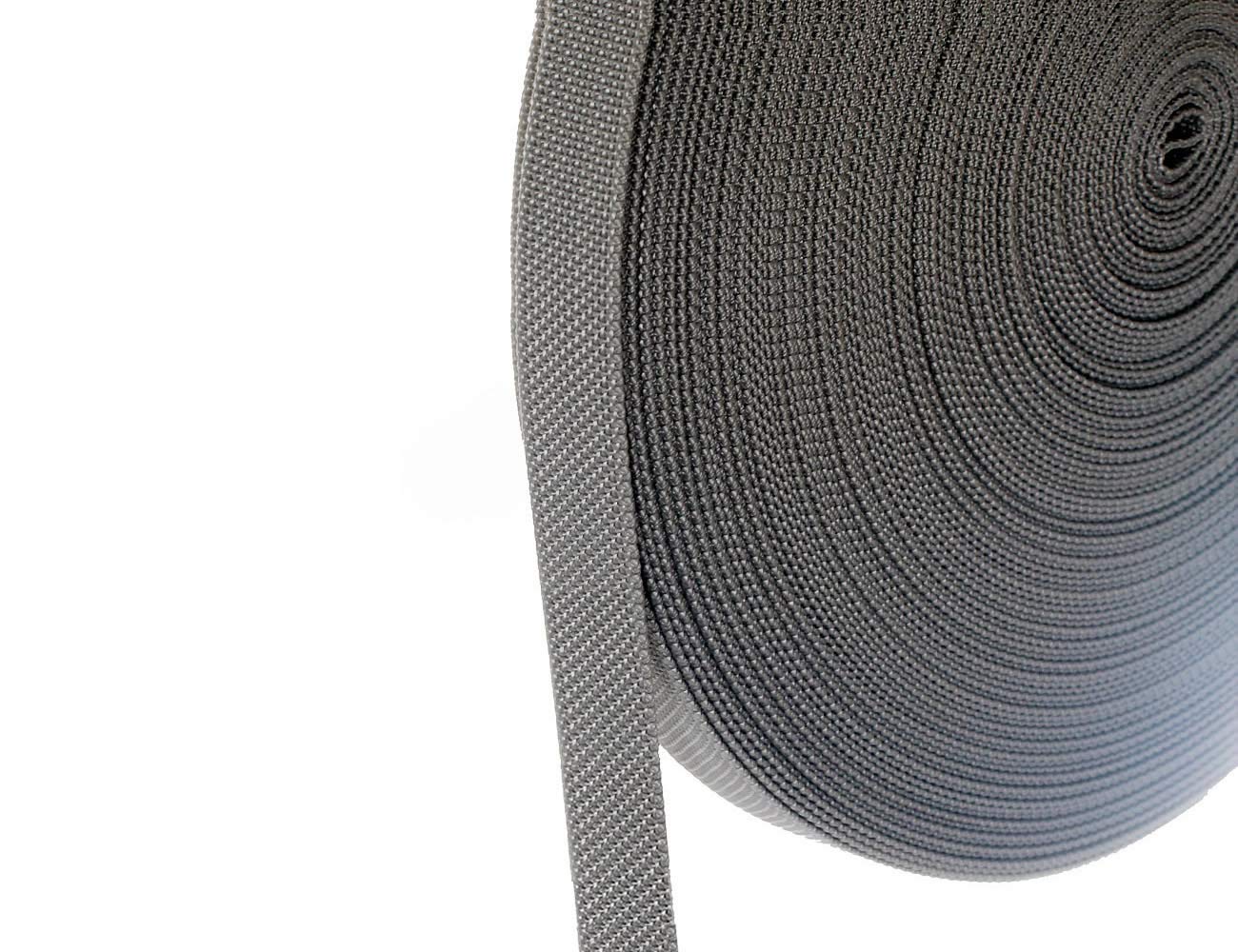 TUKA 50 Mètres x 23mm Sangle de Volet Roulant, Tésistance Élevée à la Traction, Très Résistante à l'abrasion, à l'aux UV, Protection Spéciale des Bords, Ruban pour Persienne, Gris, TKB5200 Grey