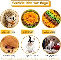 Vista 2 de Alfombrilla de Olfato para Perros Alfombrilla de Rompecabezas de Erizo para Perros Grande Alfombrilla de Olfateado con Setas Chistosas Alfombrilla