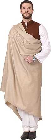 Pashtush Mens Thick Blended Wool Lohi, Shawl With 50% Australian Merino Wool L Tooshi - Oak