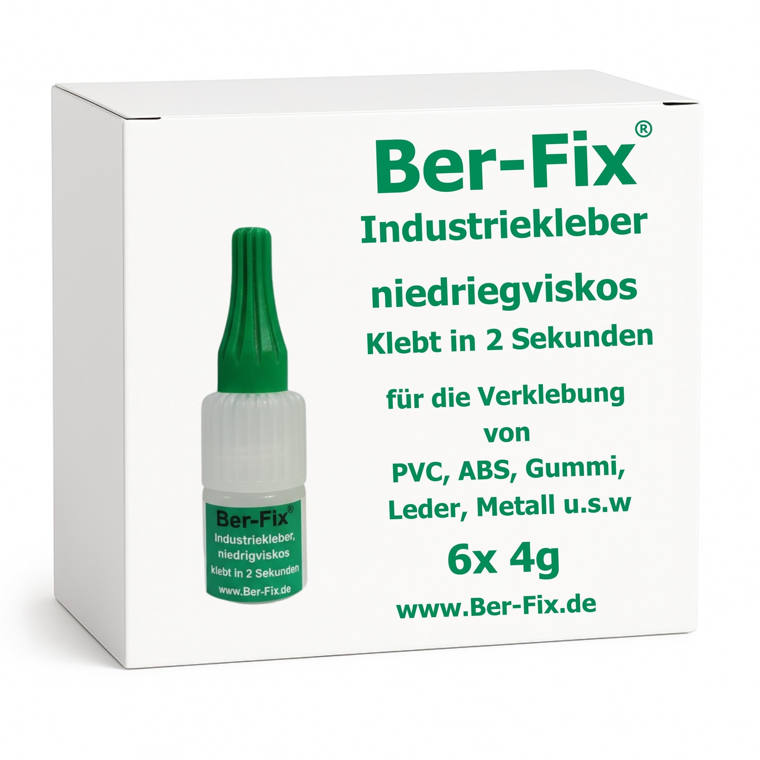 Ber-Fix 4g Industriekleber der Universelle PVC GFK Porzelan Holz uvm