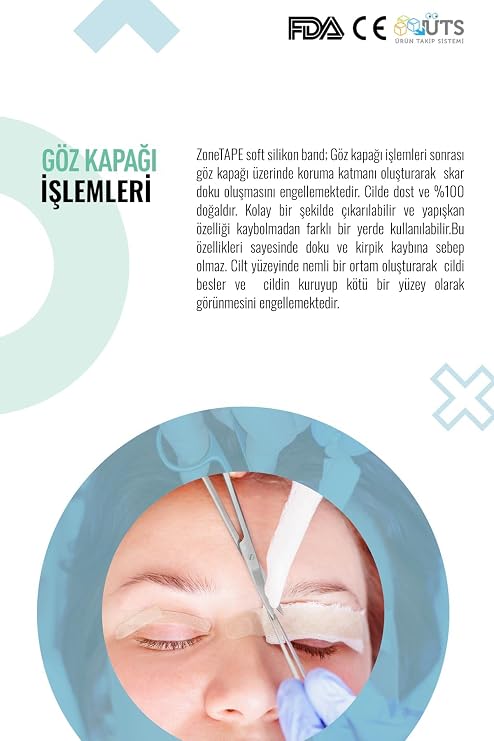 ZoneTAPE Soft Silikon Bant 4cmx1.5mt -Estetik Operasyon- Karın Germe- Sezaryen-Yanık-Ben Aldırma