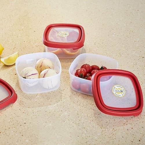 Miniatura 2 de Juego de 6 recipientes de almacenamiento de alimentos con tapas de fácil bloqueo, sin BPA y 100% a prueba de fugas, plástico