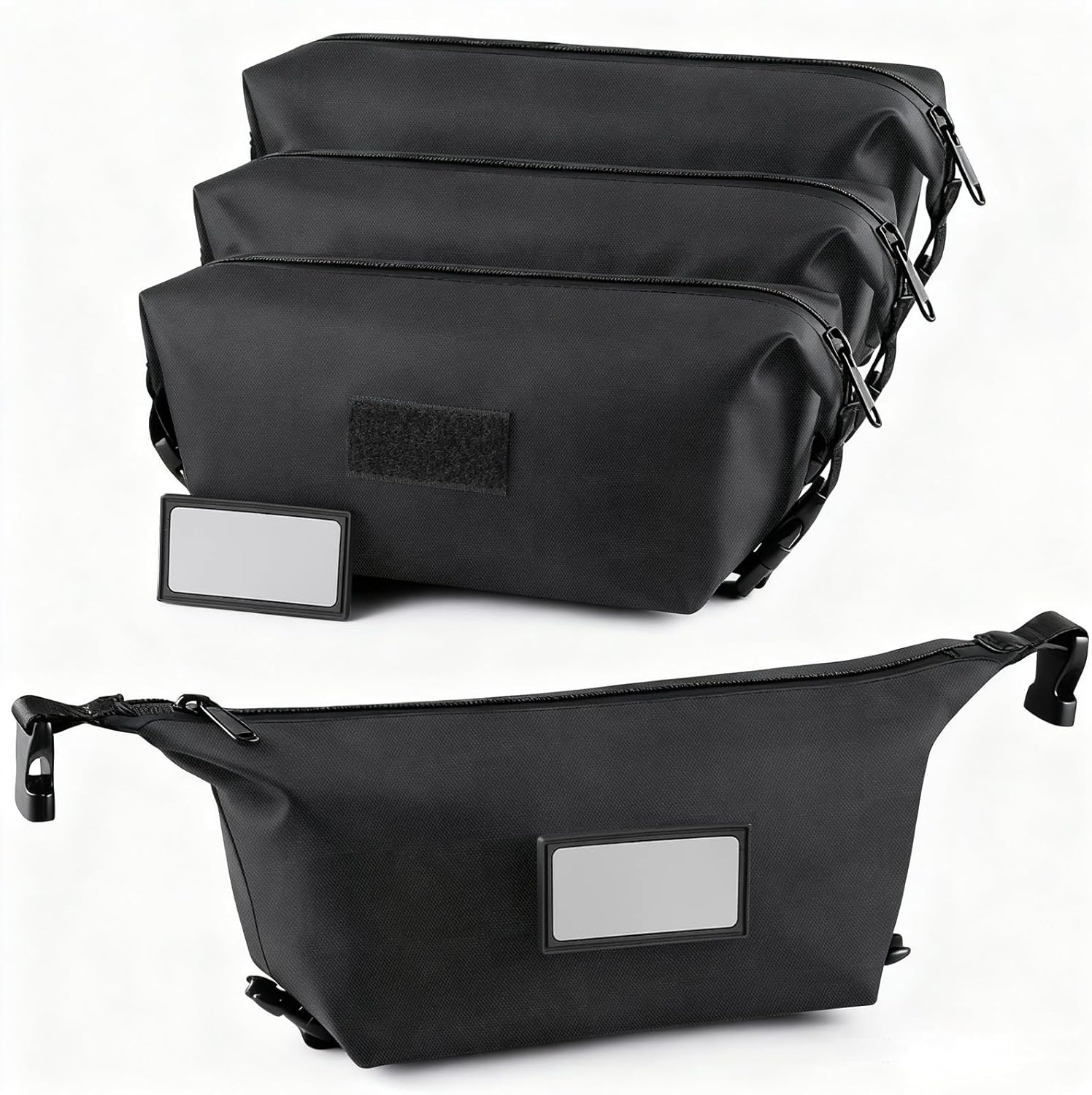 4-Pack Tactical Ammo Bag, CITYCHASE Ammo Pouch with Adjustable Handle Bunkle & Rubber ID Patches, Loose Molle Pouches Ammo Case for Rifle Pistol Range Bag