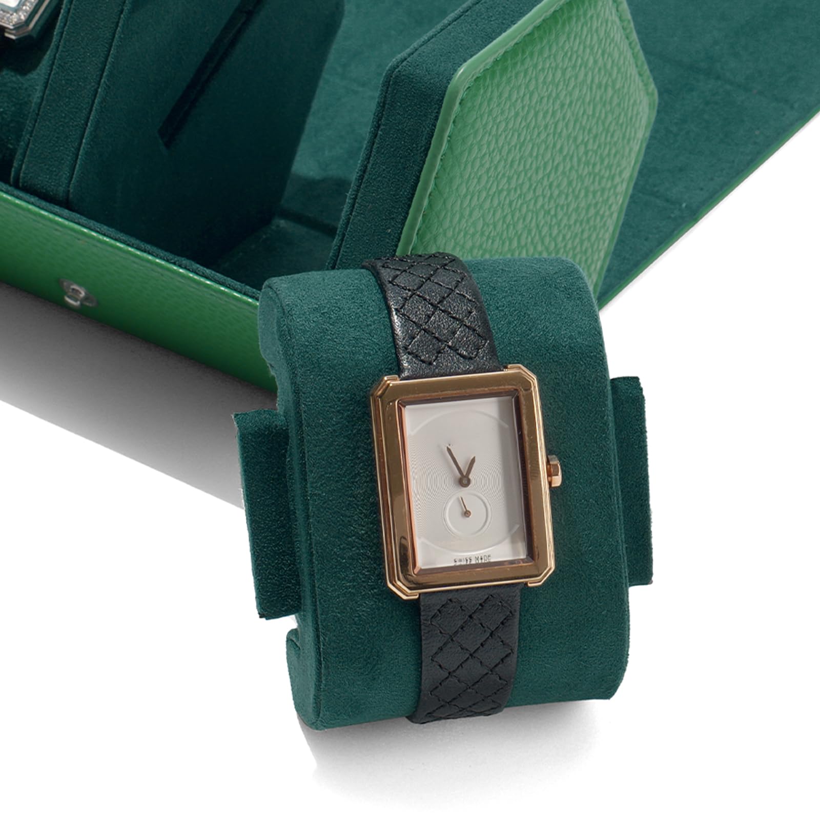 Estuche De Viaje De Piel Para Relojes (doble)