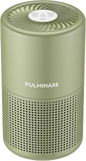 FULMINARE Air Purifiers for Bedroom H13 True HEPA Air Filter, Quiet Air Cleaner With Night Light, Portable Small Air Purifier for Home, Office, Living Room (Sage Green)