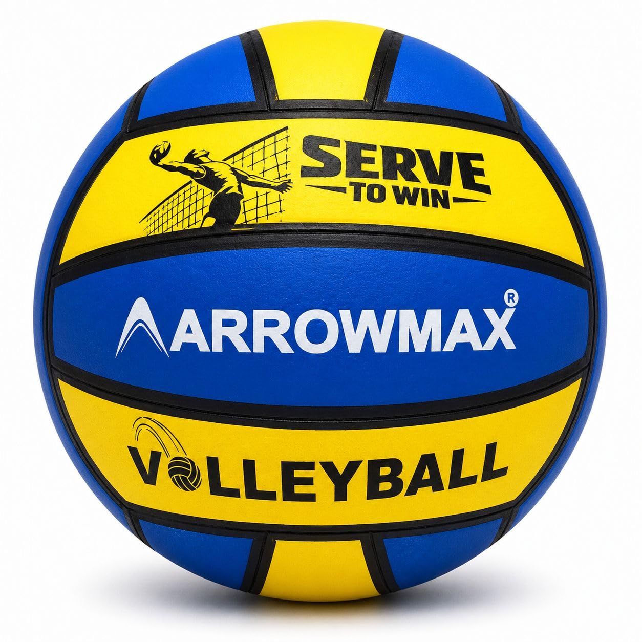 ArrowMax Rubber Moulded Volleyball for Practice & Training | Durable Waterproof Outdoor Ball | Soft Touch Grip | Ideal for Beginners, Schools & Recreational Play (Standard Size 4)-image-18