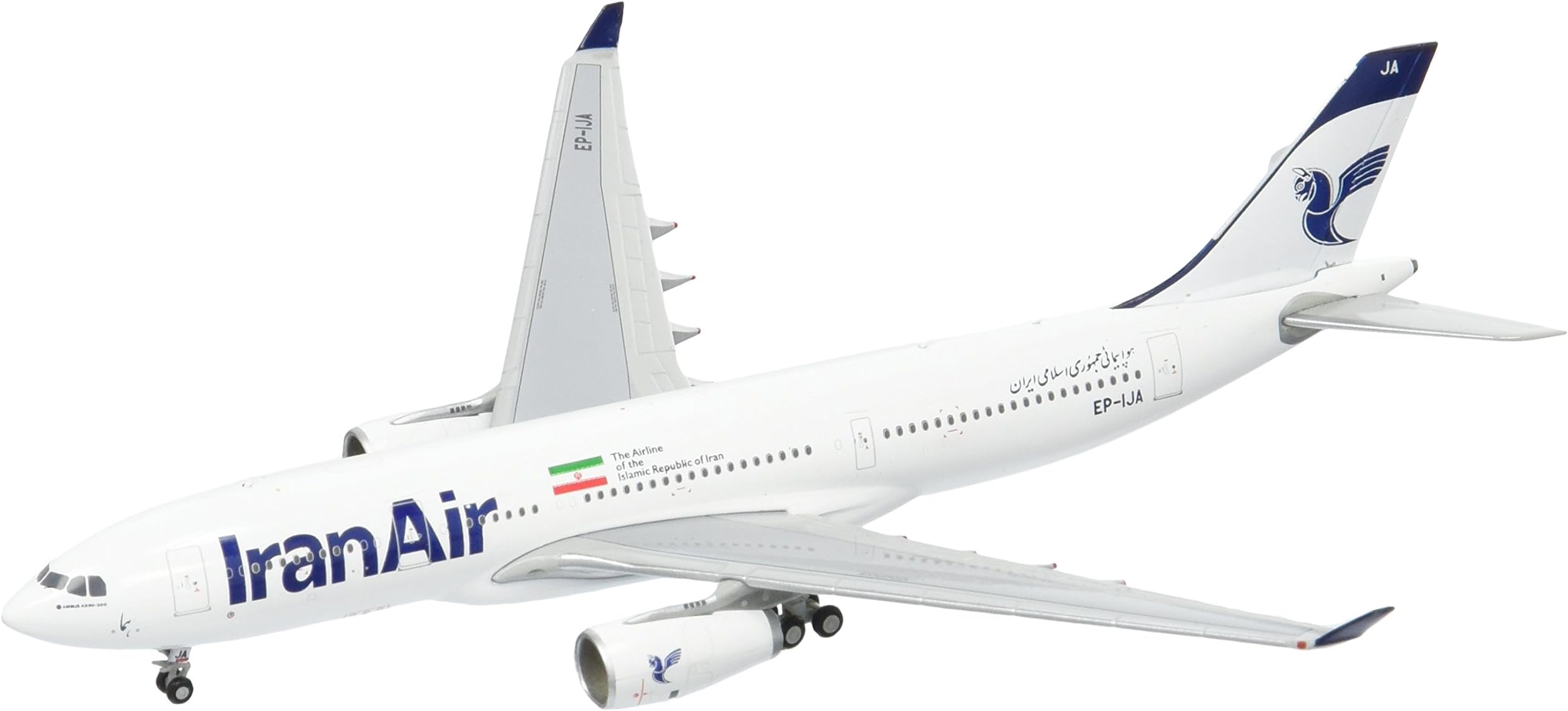 Jets Iran Air A330-200 EP-IJA New Livery 1:400 Scale Diecast Model Airplane