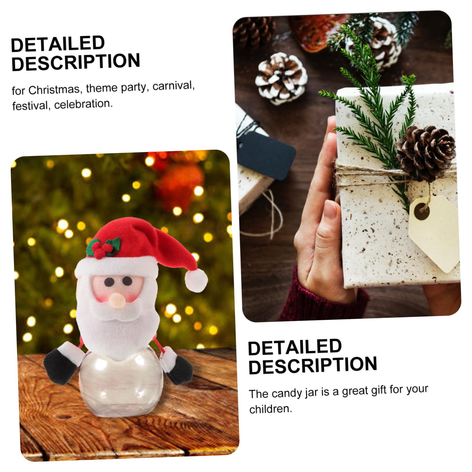 10piezas Cajas De De Navidad Muñecos De Papá Noel Contenedores y Tienda