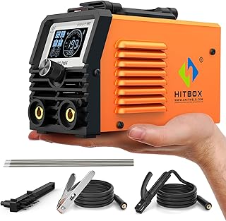 HITBOX Soldadora Inverter 230V 2 en 1 Mini IGBT – Soldadora de Electrodo MMA y LIFT TIG, con Pantalla LED, Hot Start y ARC Force, Compacta y Fácil de Usar para Principiantes y Bricolaje (ARC200S)