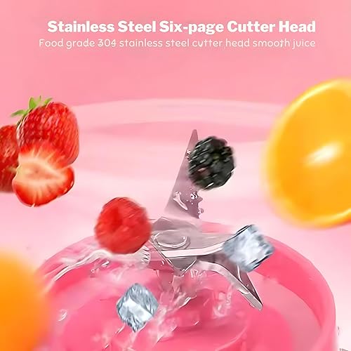 Miniatura 6 de Batidora portátil compacta de 12 onzas recargable por USB, con potente motor perfecta para batidos, batidos, exprimidor de frutasverduras y